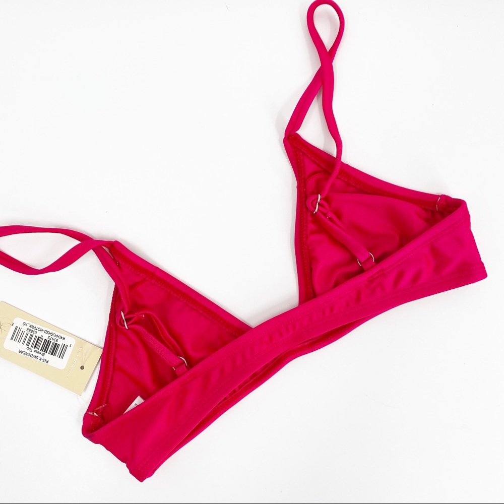 Ris-K Swim Fuchsia Hot Pink Shimmer Breeze Bikini Swim Top Size XS NEW *SPOT - Picture 8 of 16
